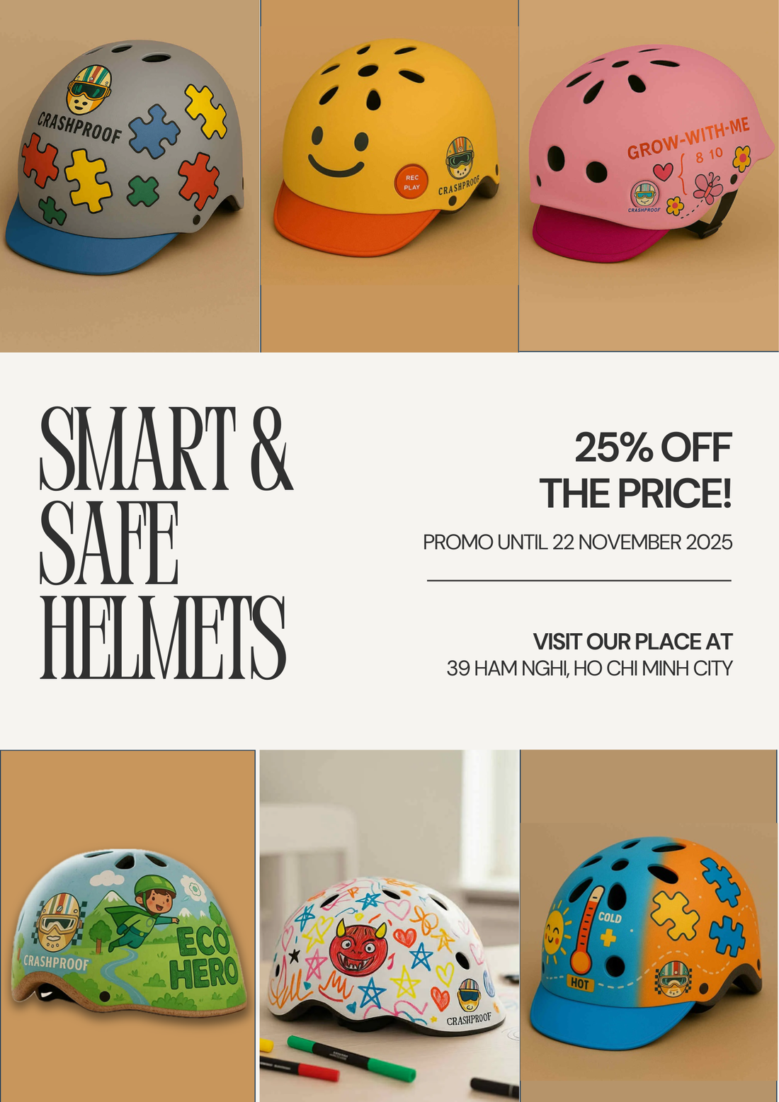 SMART & SAFE HELMETS – CRASHPROOF KIDS COLLECTION