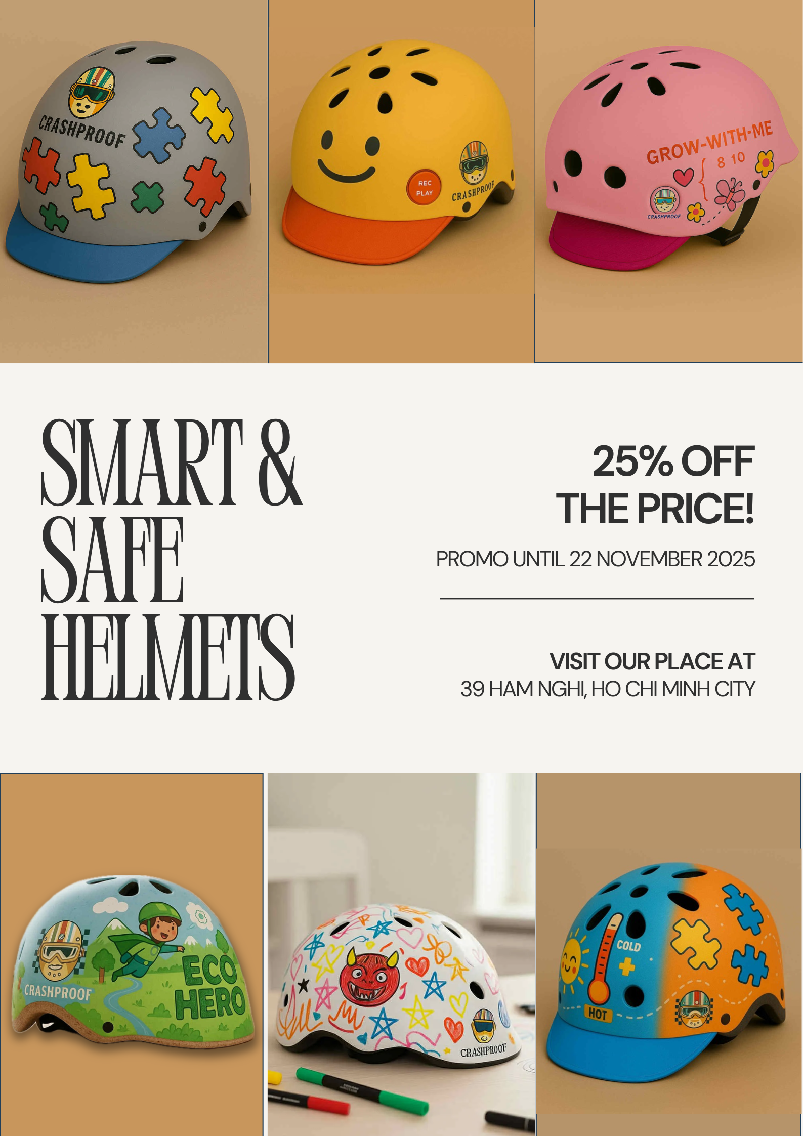 SMART & SAFE HELMETS – CRASHPROOF KIDS COLLECTION