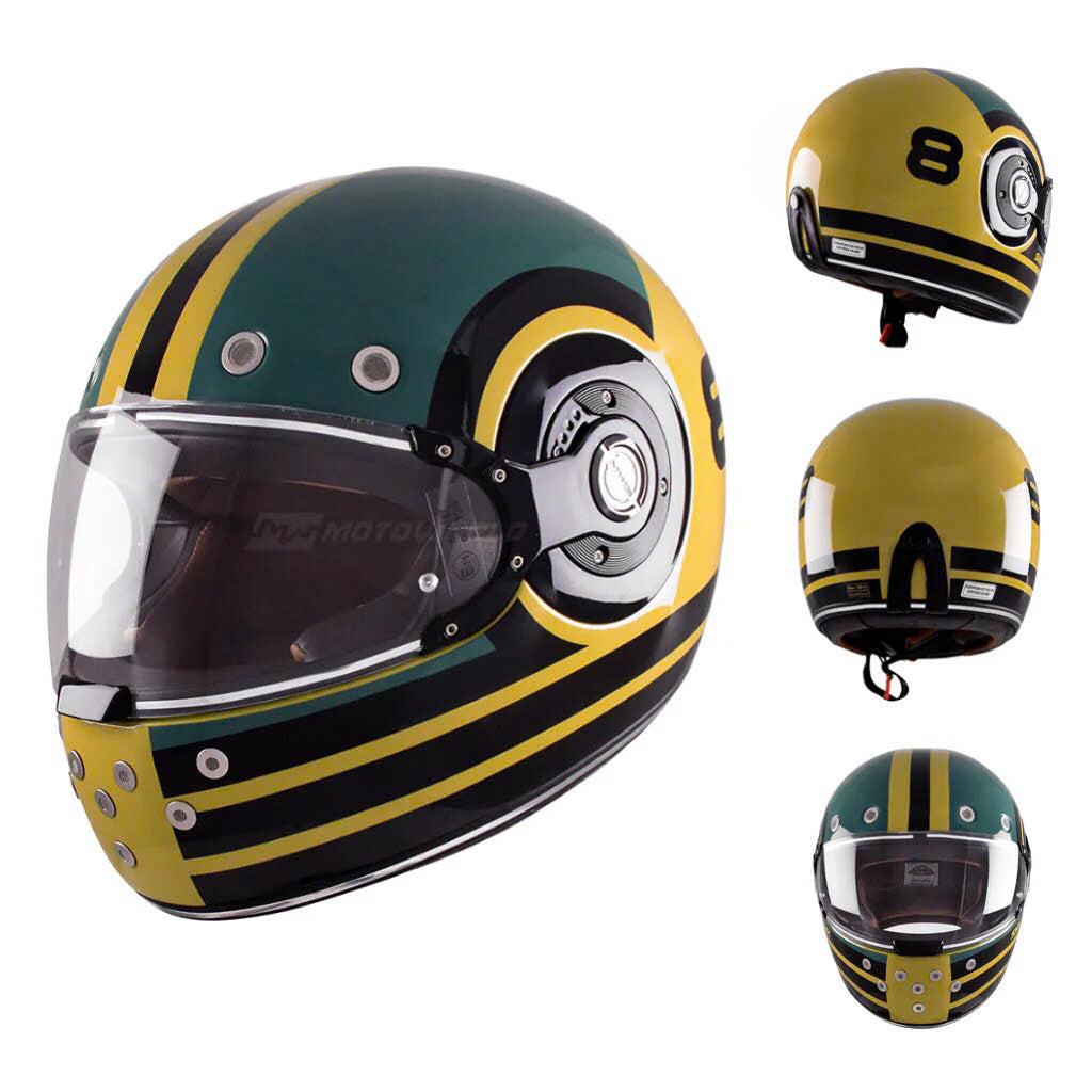 FULLFACE RETRO ELECTRO HELMET CRASHPROOF CP - MH009