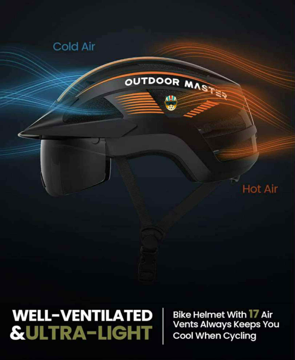 AERO BICYCLE HELMET WITH VISOR - CP - SH004