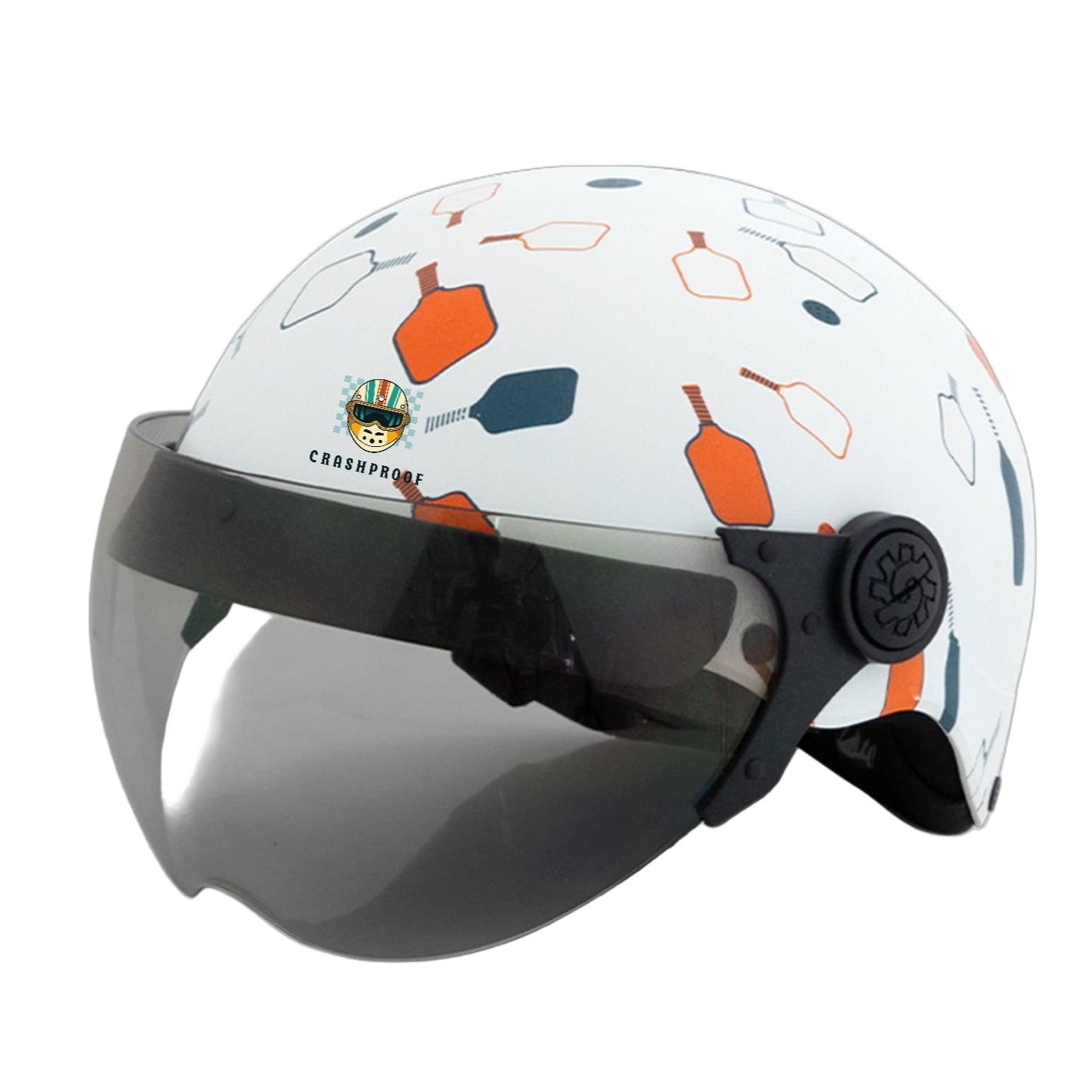 STYLISH HALF-SHELL HELMET WITH VISOR CP - AD009