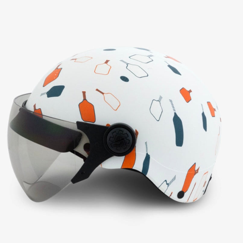 STYLISH HALF-SHELL HELMET WITH VISOR CP - AD009