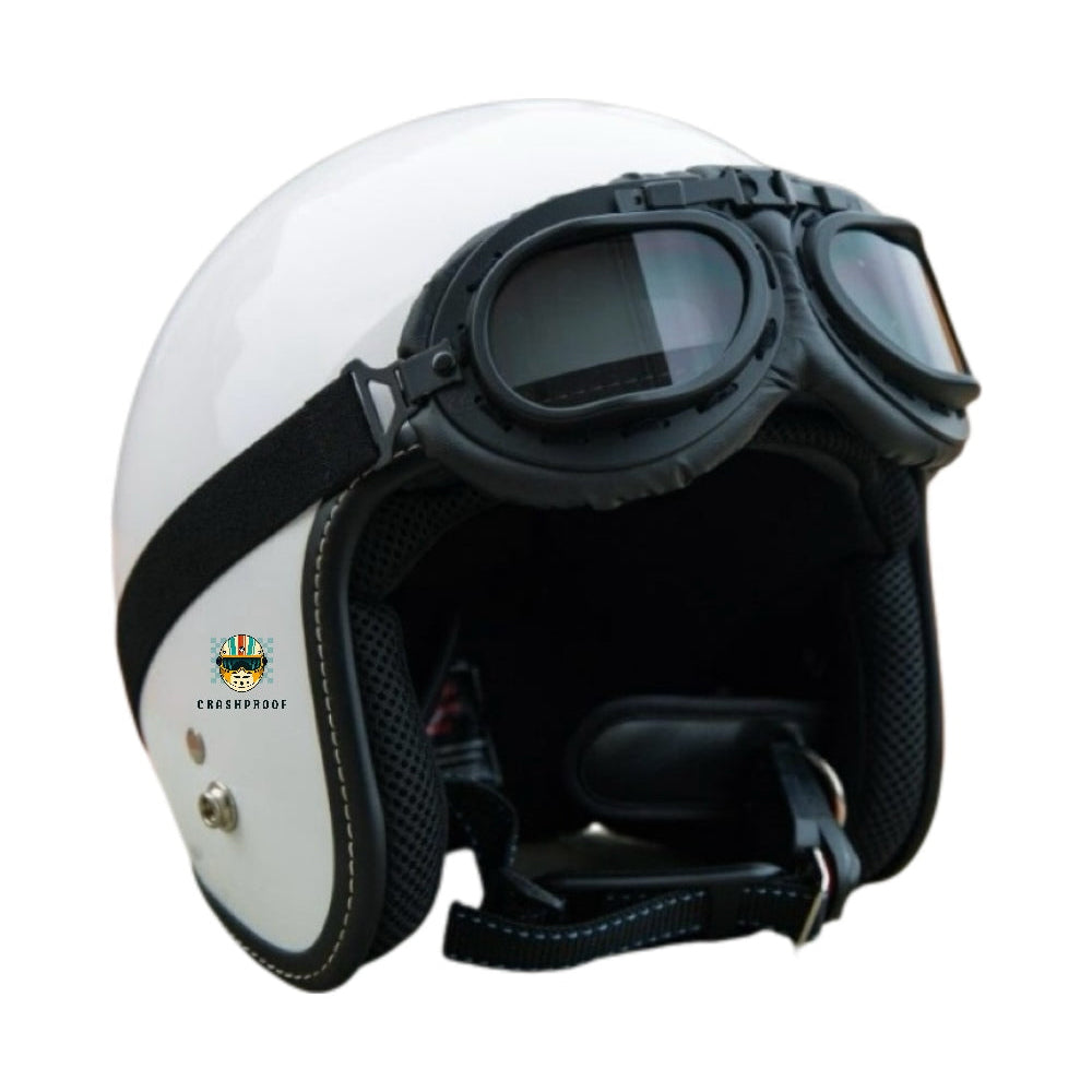 3/4 HELMET WITH DETACHABLE GOGGLES CP - AD008