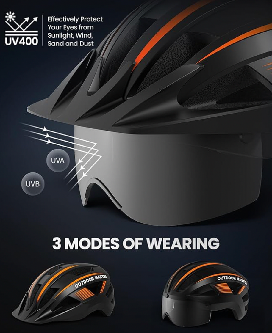 AERO BICYCLE HELMET WITH VISOR - CP - SH004