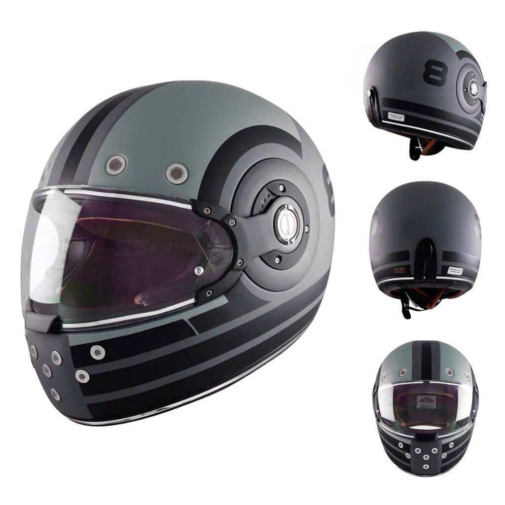 FULLFACE RETRO ELECTRO HELMET CRASHPROOF CP - MH009